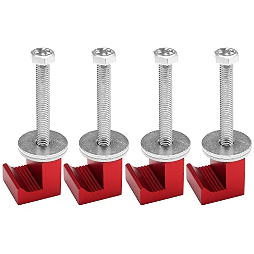 Somusen Red Style 4 Pack No Drill Universal Truck Toolbox Mounting Kit