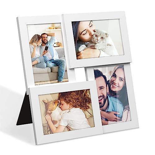 upsimples 4x6 Picture Frame Set of 10, Display Pictures 3.5x5 with Mat or  4x6 Without Mat, Multi Photo Frames Collage for Wall or Tabletop Display