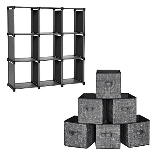 SONGMICS 9-Cube Storage Bundle with 6 Boxes