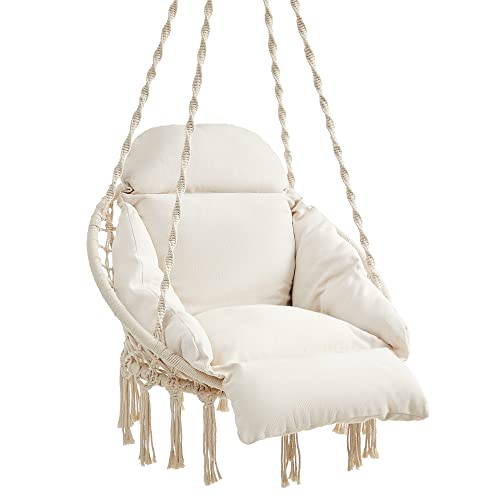 SONGMICS Hanging Chair with Large Cushion