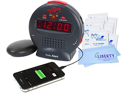 Sonic Bomb Alarm Clock Jr with Bed Shaker