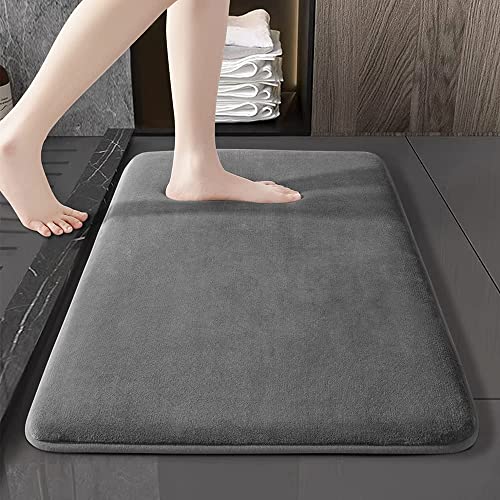 Yimobra Original Luxury Chenille Bath Mat, 31.5 x 19.8 Inches, Soft and Comfortable, Large size, Super Absorbent and Thick, Non-Slip, Machine Washable