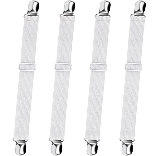 Siaomo Bed Sheet Holder Straps，Adjustable Fitted Bed Sheet Clips Fasteners  3 Way Elastic Suspenders Straps with Heavy Duty Grippers for Bed Sheets,  Mattress Covers, Sofa Cushion(Gray,4 Pcs) : : Home