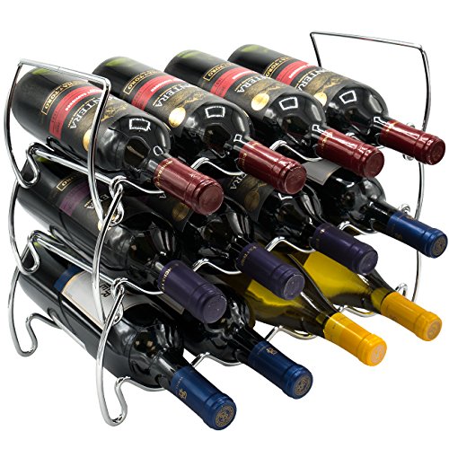 Sorbus 3-Tier Stackable Wine Rack - Stylish and Versatile Wine Storage