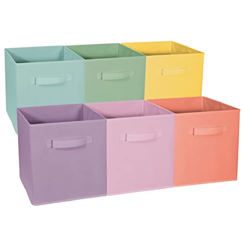 DIMJ Storage Bins, 3 Pcs Fabric Storage Cube Bins, Folding Closet