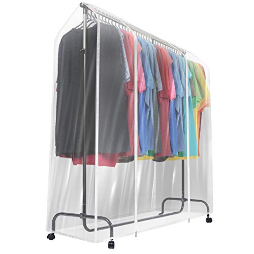 Sorbus Transparent Clothes Rail Cover for Garment Storage