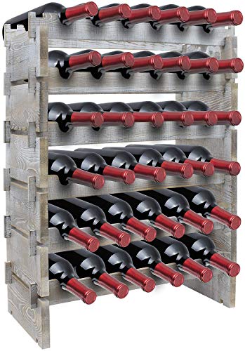 Sorbus® Wood Wine Stackable Rack 6 Tier
