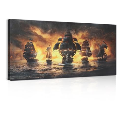 Sorventina Pirate Ship Canvas Wall Art