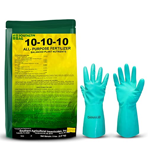 Southern Ag 10-10-10 Granular Fertilizer with Gloves