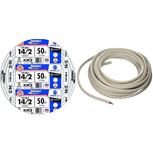 Woods 75' 14/2 & 14/3 SIMpull Residential Indoor Electrical Wire White