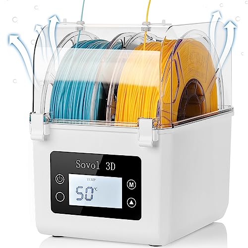 SUNLU 3D Filament Dry Box S1 PLUS More Uniform Temperature Built-In Fan  Long Press Right To Check Humidity Timing Function