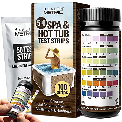 5-Way Spa & Hot Tub Test Strips - Calibrated for Accuracy - 50 ct