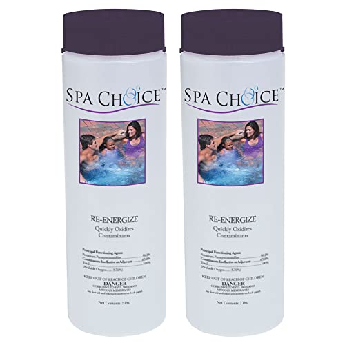 Spa Choice 472-3-3041-02BX Re-Energize Hot Tub Shock 2-Pounds, 2-Pack