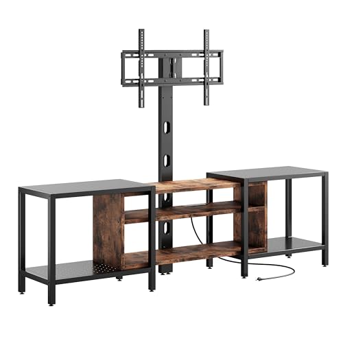 Spacious and Versatile TV Stand with Swivel Mount and Power Outlet