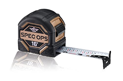 Spec Ops Tools 16-Ft Tape Measure - Durable, Compact, and Supports Veterans