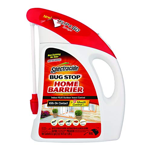 Spectracide Bug Stop Home Barrier Indoor Plus Outdoor Bug Control With Flip & Go Sprayer Kills Ants, Roaches and Spiders on Contact, 0.5 Gallon, 1 Pack