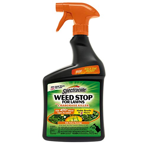 Spectracide Weed Stop For Lawns Plus Crabgrass Killer Concentrate Spray, Kills Weeds, Not The Lawn, 32 fl Ounce