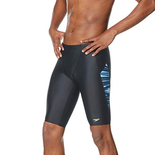 Speedo Men's Standard Swimsuit Jammer ProLT Printed Team Colors, Wave Blue, 34