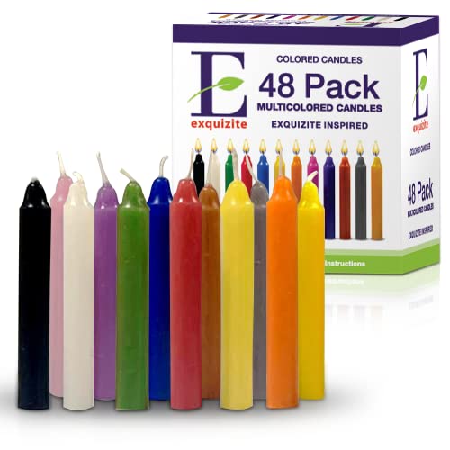 Spell Candles 48 Pack - Colorful and Long-Lasting Candles for Spells and Rituals