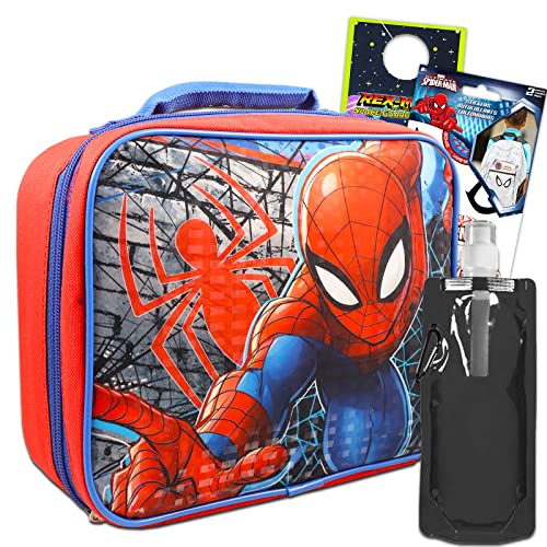 Spiderman Lunch Bag For Boys with Water Bottle Set
