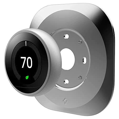 Spigen Stainless Silver Wall Plate for Google Nest Thermostat