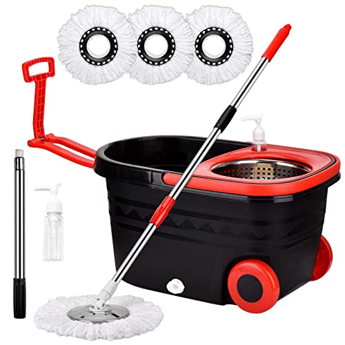 Spin Mop and Bucket Set with Wheels
