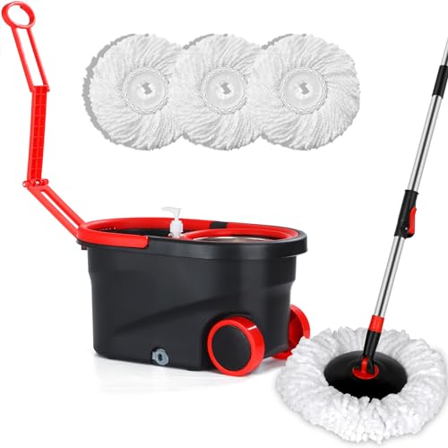 Gzdisbek Spin Mop Bucket with Microfiber Cleaning System