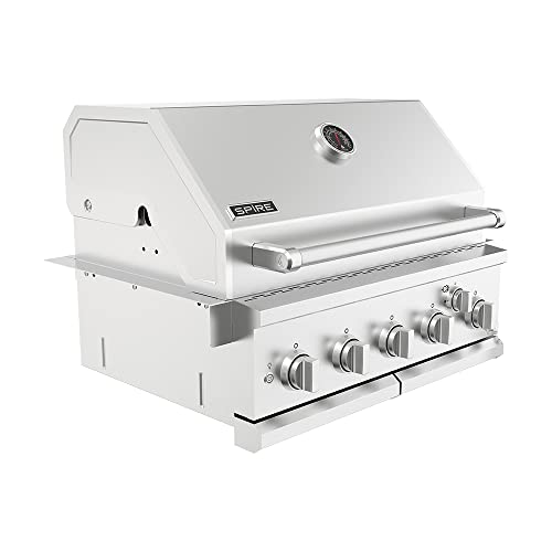 Spire Premium Grill - 5-Burner Propane Grill with Rear Burner and Stainless Steel Construction