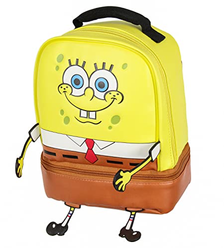 Spongebob Backpack with Lunch Box Set - Bundle with Spongebob Squarepants  Backpack for Kids, Spongebob Lunch Box, Stickers, Stationery, Water Bottle
