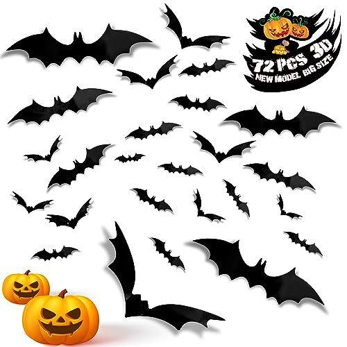 Spooky 3D Halloween Bat Stickers