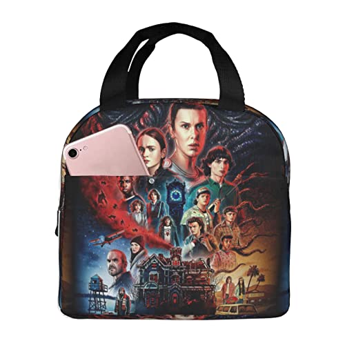 Spooky Movie Lunch Box - Large Capacity Portable Tote Bag