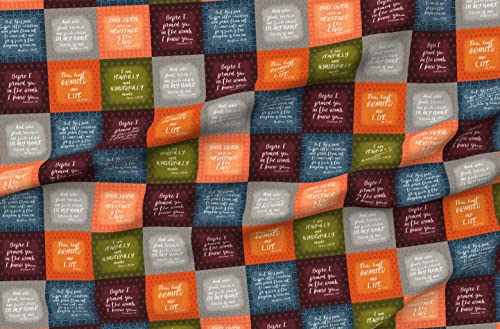 Bible Quilt Cheater Panel Gender Neutral Fabric by Spoonflower