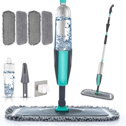 360 Spin Microfiber Floor Mop with 3 Washable Pads