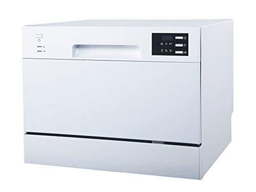 SPT Countertop Dishwasher with Delay Start & LED - White