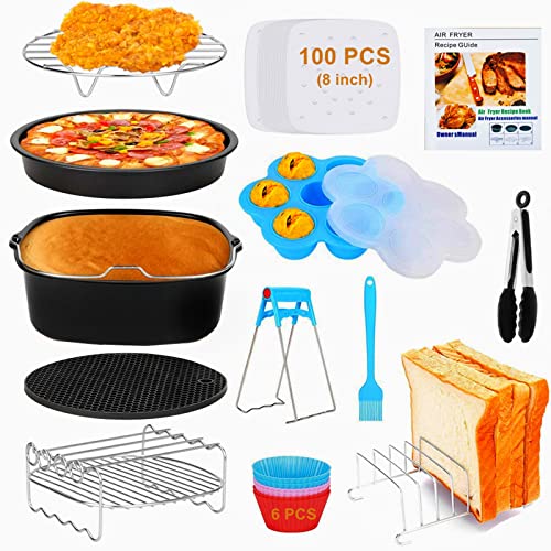 Zell 12 Pcs Air Fryer Accessories With Rack, Grill Pan, Air Fryer Cheat  Sheet For Chefman