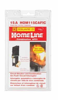 Square D Hom115cafic 15a Combination Arc Fault Miniature Circuit Breaker