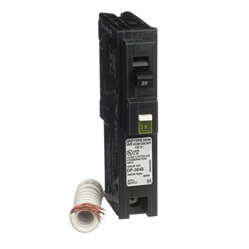 Square D Homeline 20 Amp Single-Pole CAFCI Circuit Breaker