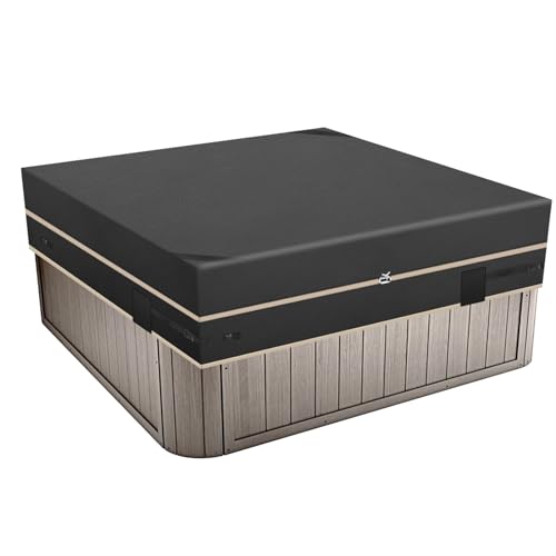 Landrip Waterproof Square Hot Tub Cover (85 x 85 inch, Black)