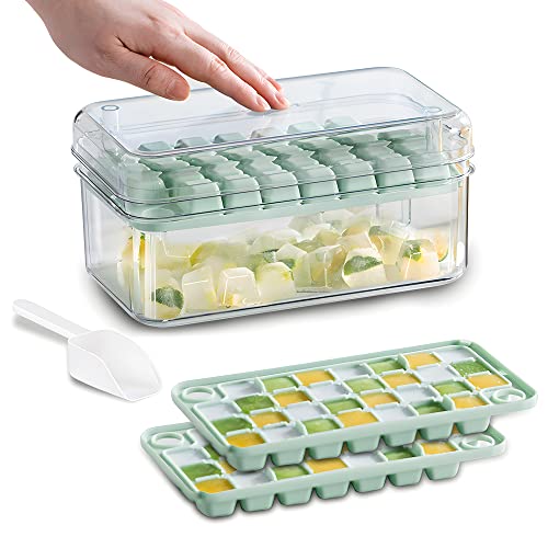 Square Ice Cube Tray with Lid & Storage Bin