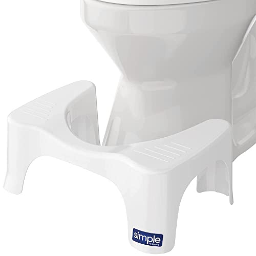 Squatty Potty Simple Bathroom Toilet Stool, White, 7"