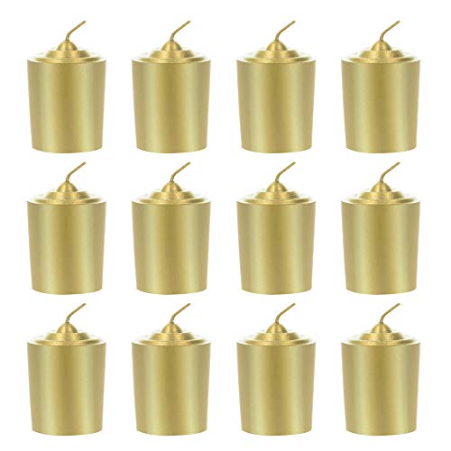 SRG Gold Unscented Votive Candles Pack of 12