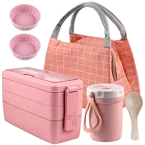 Stackable Bento Box with Lunch Bag