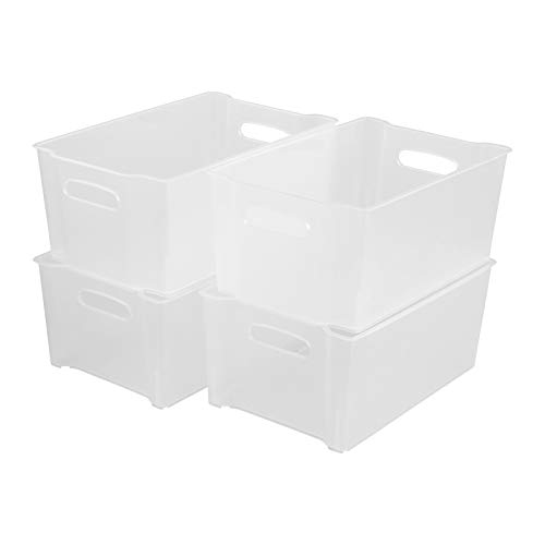 Stackable Fridge Storage Basket Freezer Bin Organiser