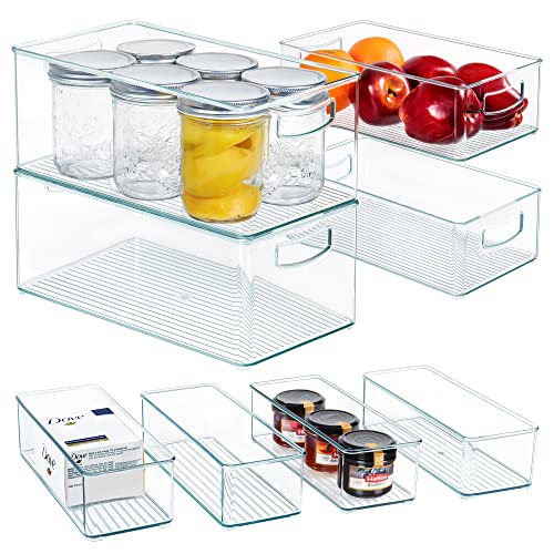 ClearSpace Clear Plastic Storage Bins – XL 4 Pack Perfect for  Kitchen,Fridge, Pantry Organization, Cabinet Organizers