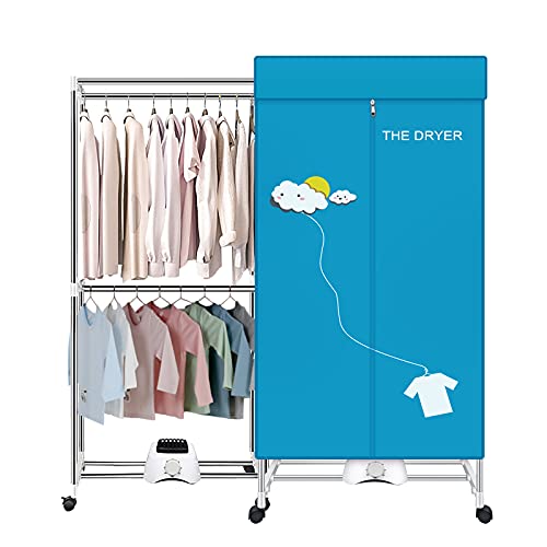 Facing sun Electric Clothes Dryer - 900W Electric Laundry Drying Rack Load  Capacity 15kg, Warm Air Drying Wardrobe Quick Dry & Efficient Mode