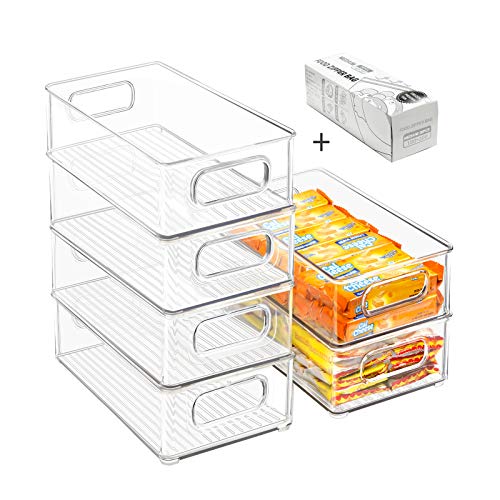  Yustuf 10-pack Clear Stackable Refrigerator Organizer