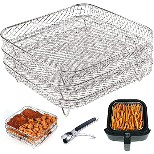 Stackable Square Air Fryer Rack Set of 3