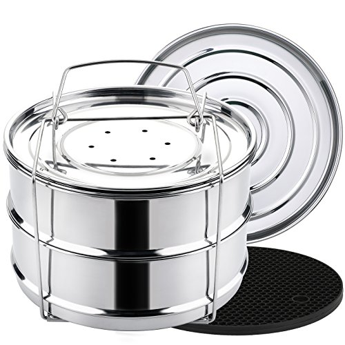 Stackable Steamer Insert Pans with Sling