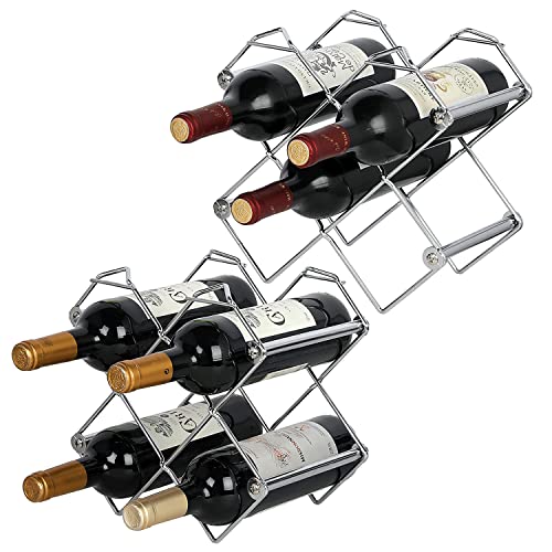 Stackable Wine Rack Diamond Shaped Stand, Set of 2