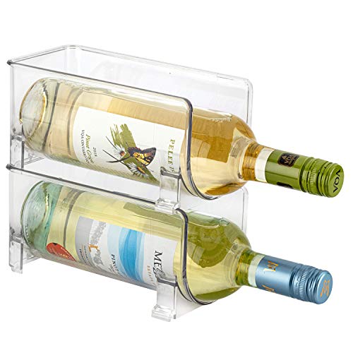 Stackable Wine Racks for Kitchen - Set of 2 Bottle Holders